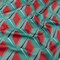 1 Yard Stretch Cotton Sateen Turquoise and Red Diamonds Deco Delight Print Fabric